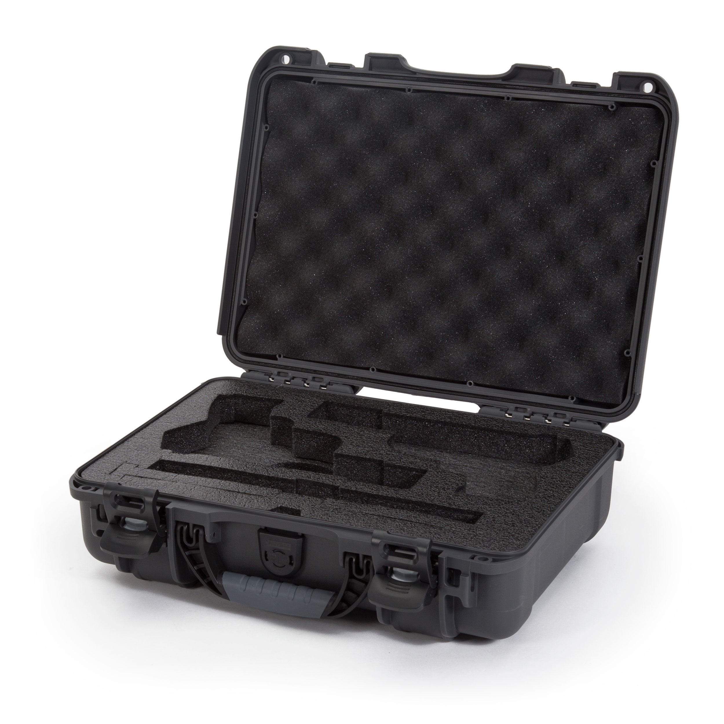 Nanuk 910 Waterproof Professional Classic Pistol/Gun Case, Military Approved with Custom Insert for 2UP - Graphite