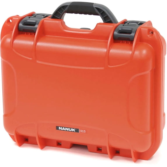 Nanuk Medium Series 915 Lightweight NK-7 Resin Waterproof Protective Case with Padded Dividers, Orange