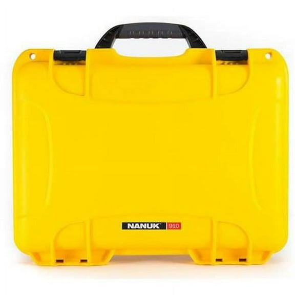 Medium Series 910 Lightweight NK-7 Resin Waterproof Protective Case with Foam for Camcorder or Mirrorless Camera Kit, Yellow