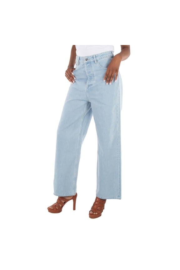 Sun Bleach Josine Wide-Leg Denim Jeans, Waist Size 27"