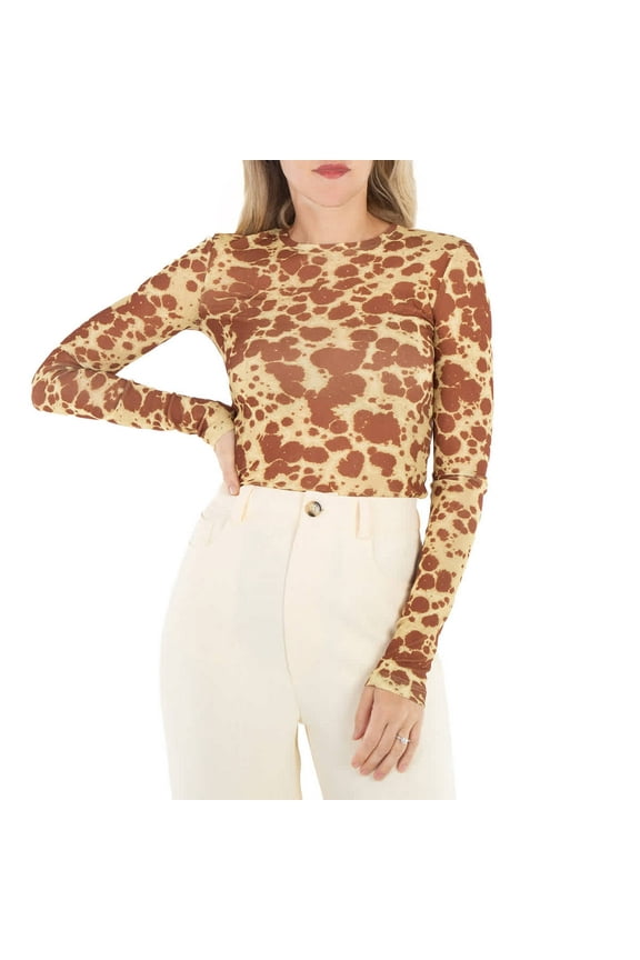 Tie Dye Lymee Mesh-Jersey Top, Size Small