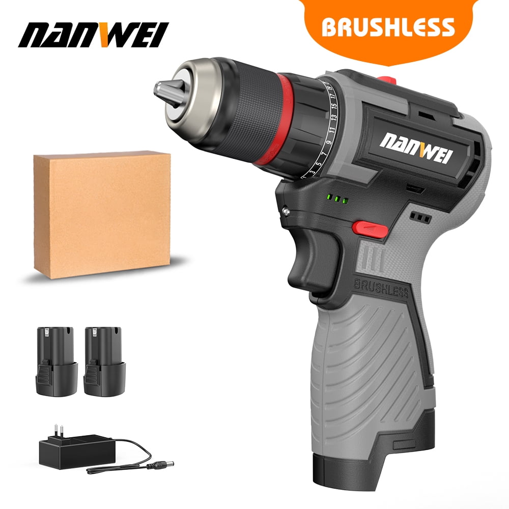 Nanwei 16.8v brushless rechargeable power tool set electric drill electric impact screwdriver two speed screwdriver Walmart