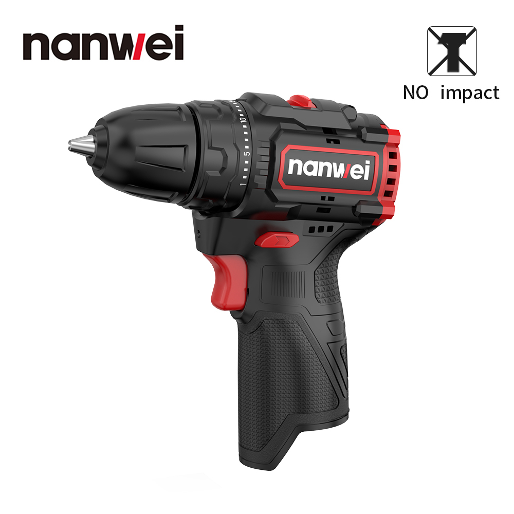 Nanwei mini impact screwdriver handheld electric drill 12V light and small brushless motor Type C plug