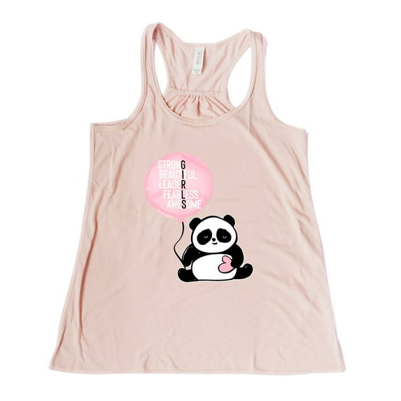 NanyCraft's Girls-Strong Beautiful Leader Fearless Awesome Ladies Racerback Tank Top