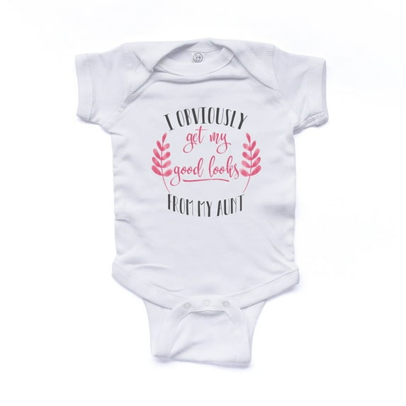 NanyCraft's I Obviously get my good looks from My Auntie Baby Girl Bodysuit