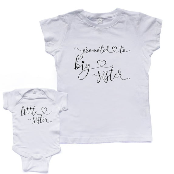 NanyCraft's Promoted to Big Sister and Little Sister Shirts Set