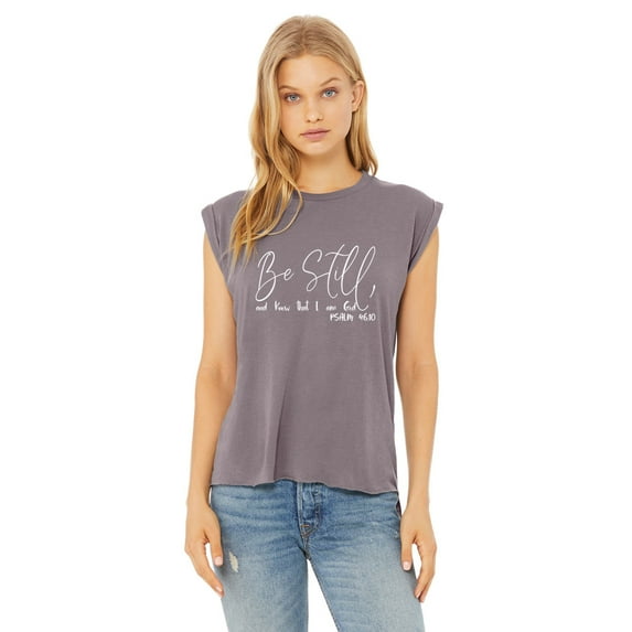 NanyCrafts' Be Still and Know that I am God Flowy Muscle Tee