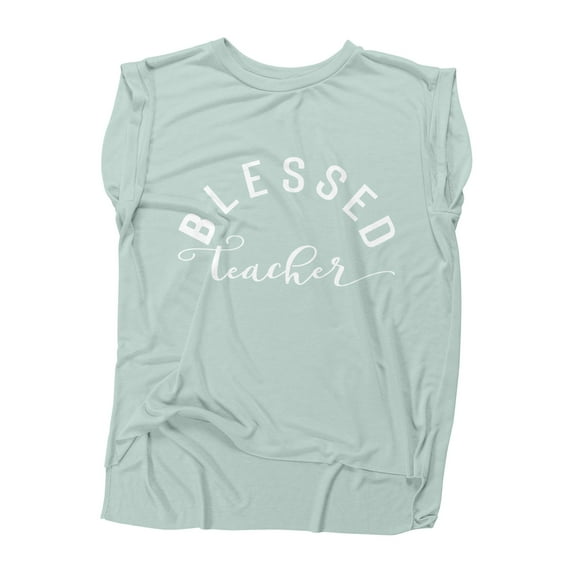 NanyCrafts' Blessed Teacher Flowy Muscle Tee