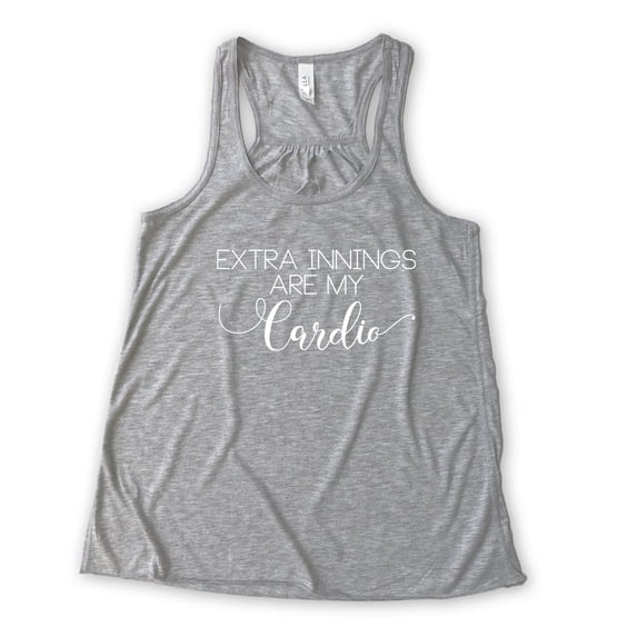 NanyCrafts' Extra Innings are my Cardio Women's Racerback Tank Top