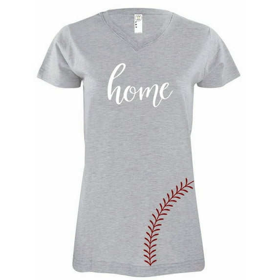 NanyCrafts' Home Baseball-Softball Mom fan Ladies Modern Fit V-Neck Shirt