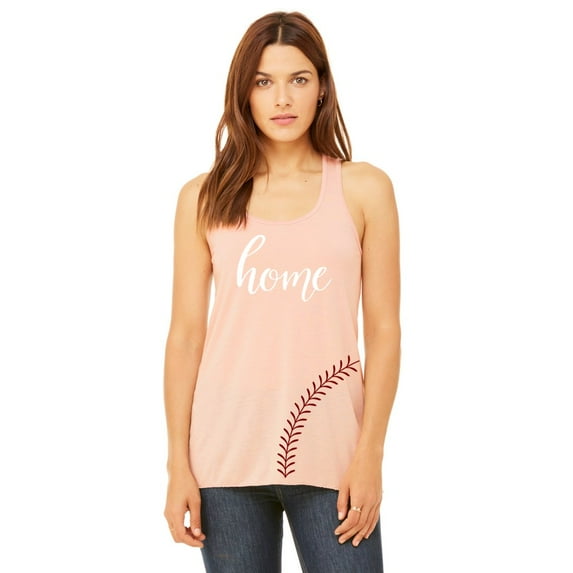 NanyCrafts' Home Baseball-Softball Mom fan Women's Racerback Tank Top