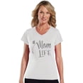 thumbnail image 1 of NanyCrafts #MomLife Women V-Neck Shirt, 1 of 2