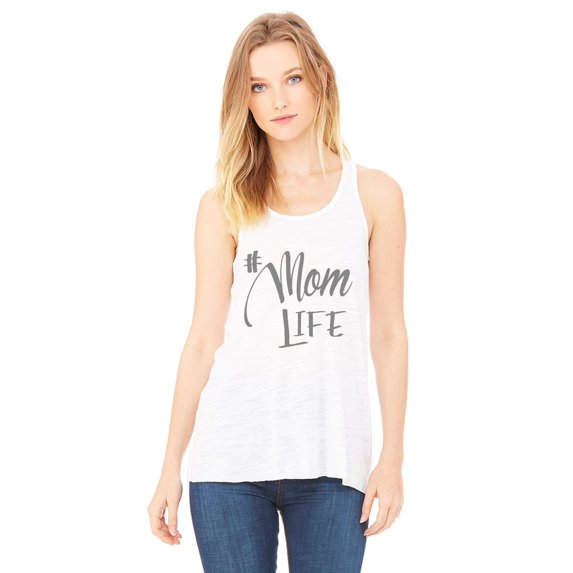 NanyCrafts #MomLife Women's Flowy Racerback Tank