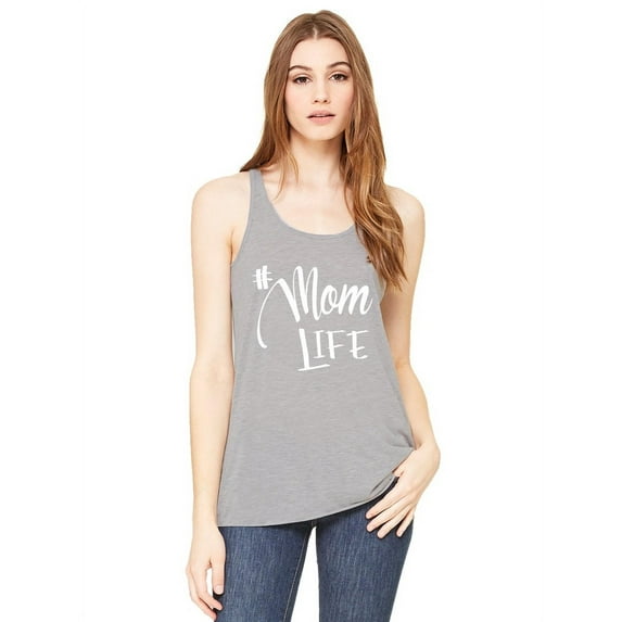 NanyCrafts #MomLife Women's Flowy Racerback Tank