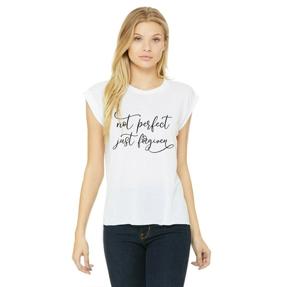 NanyCrafts' Not Perfect Just Forgiven Flowy Muscle Tee