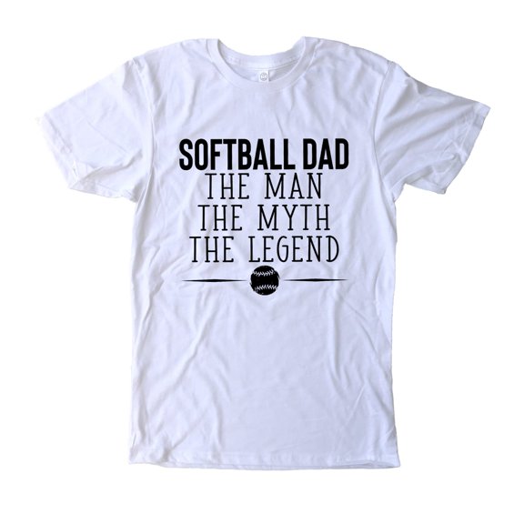 NanyCrafts' Softball Dad The Man The Myth The Legend Adult Fine Jersey Tee