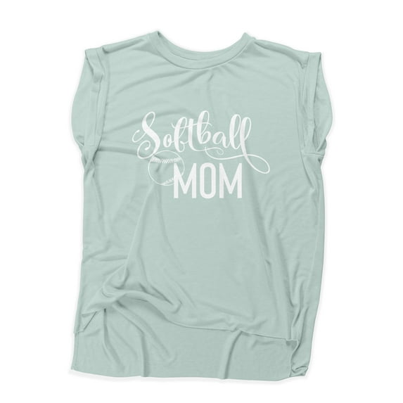 NanyCrafts' Softball Mom Flowy Muscle Tee