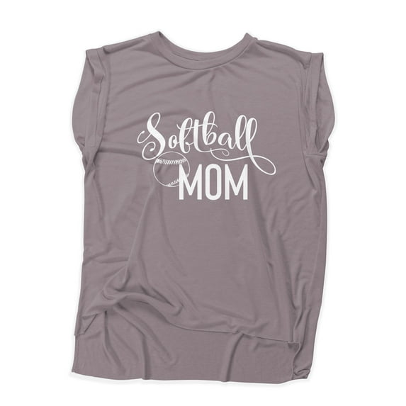 NanyCrafts' Softball Mom Flowy Muscle Tee