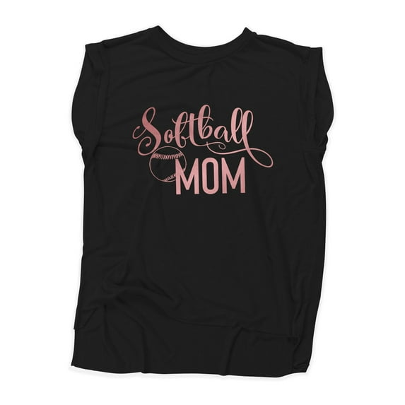 NanyCrafts' Softball Mom Flowy Muscle Tee