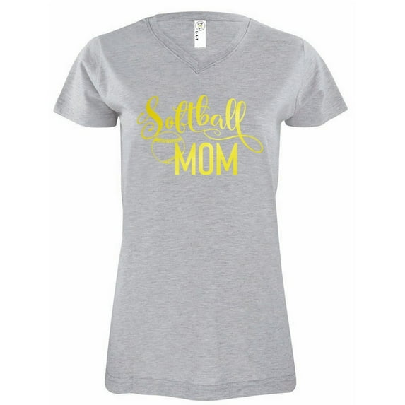 NanyCrafts' Softball Mom Ladies Modern Fit V-Neck Shirt