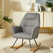 Nanyi Modern Stylish Upholstered Arms Rocking Accent Chair for Living Room Bedroom