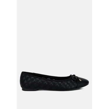 Naoki Quilted Faux Leather Ballerinas