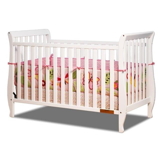 Naomi White 4-in-1 Convertible Crib with Toddler Guardrail