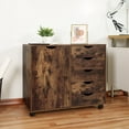 thumbnail image 1 of Naomi Home 6-Drawers Mobile File Cabinet, Rustic Brown, 1 of 10