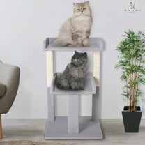 Naomi Home 65 inch Cat Tree Condo Tower for Large Adult Cats with Scratching Posts Perches-Color: Gray