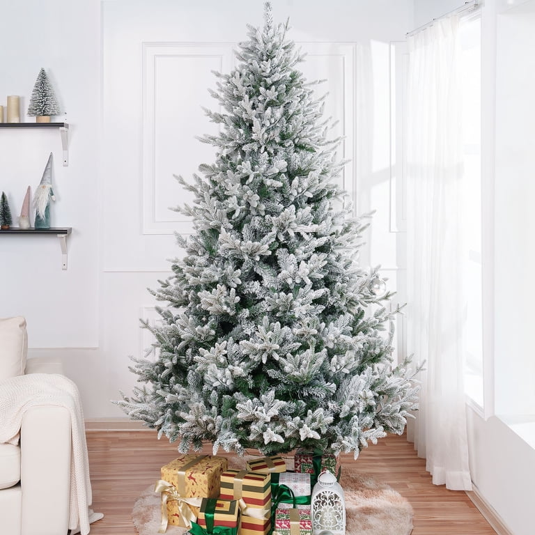✳︎new arrival✳︎christmastreeクリスマスツリー⑤white Naomi Home 7.5ft Frosted Christmas Tree, Prelit with 3266 Tips