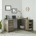 thumbnail image 1 of Naomi Home Ariel Executive L-Shaped Desk with Drawers - Large Modern Corner Computer Desk with Storage Drawers, Shelves, File Cabinet for Home Office - L Shape Desk Ideal for Work from Home - Natural, 1 of 10