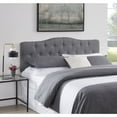 thumbnail image 1 of Naomi Home Cassandra Queen Bed Headboard, Button Tufted, Light Gray, 1 of 16