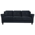 thumbnail image 1 of Naomi Home Curved Arms Sofa, Black, Microfiber, 1 of 11