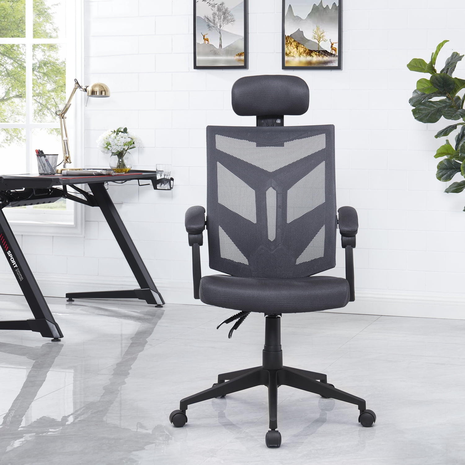 Naomi Home Juliet Adjustable Ergonomic Office Chair with Headrest ...