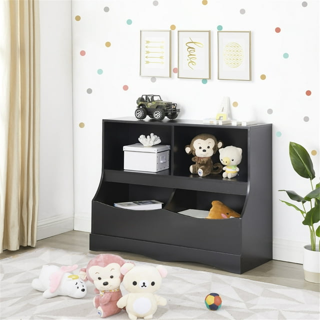 Naomi Home Kids Toy Storage with Bookshelves, Multifunctional Modern
