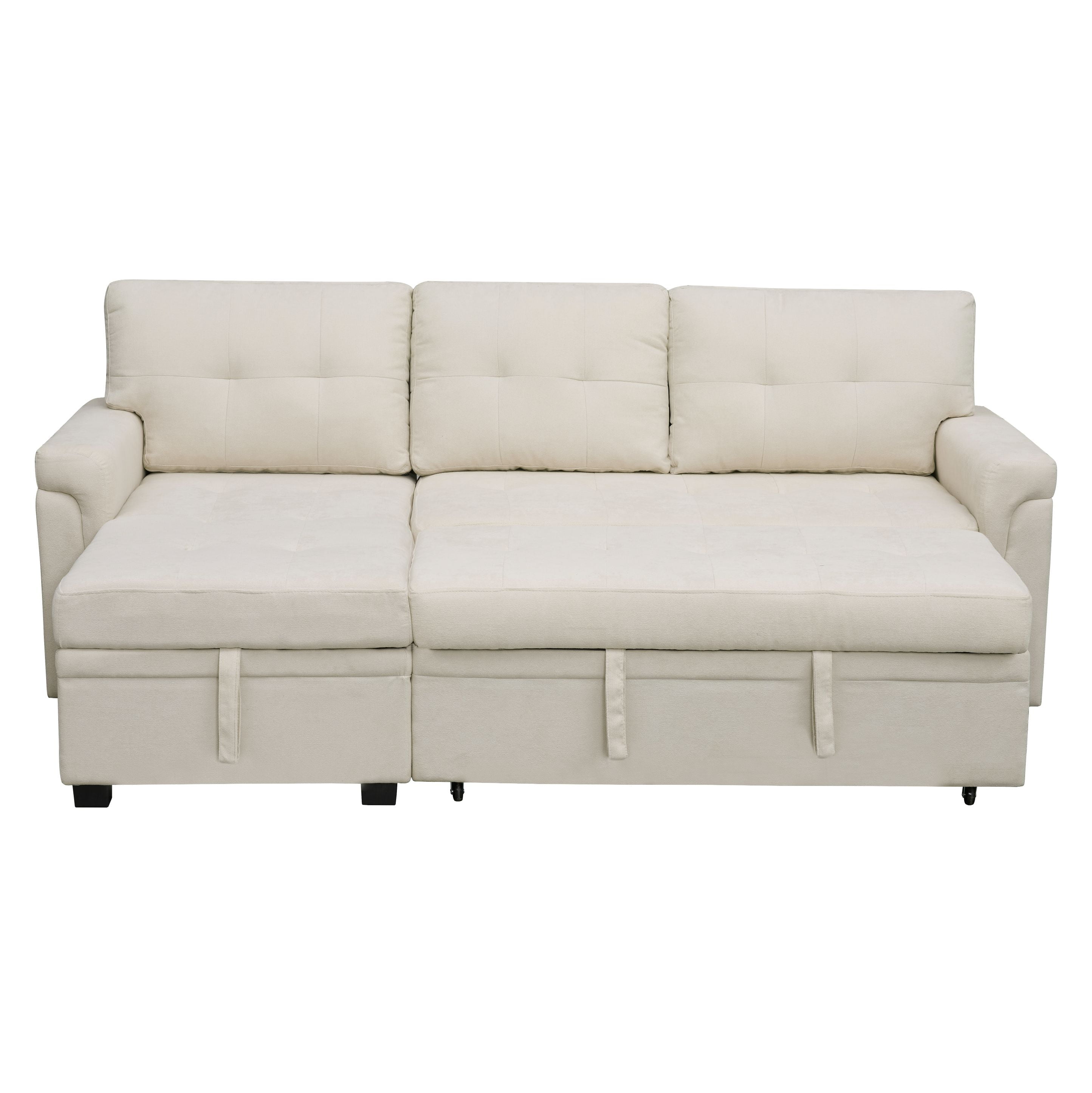 Naomi Home Laura Sectional Sleeper Sofa - Elegant L-Shaped Couch ...