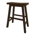 thumbnail image 1 of Naomi Home Longmont Wooden Saddle Stool-Finish:Espresso,Height:24, 1 of 2