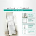 thumbnail image 1 of Naomi Home Modern Full Length Mirror, Large Freestanding Floor/Wall Mirror, Full Body Dressing Mirror for Bedroom, Living Room, Office - 66" x 24", Silver, 1 of 7