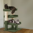 thumbnail image 1 of Nala 3-Tier Cat Tree Tower for Indoor Cats – Large Cat Tower & Cat Condo for Large Cats | Cat Tree House & Cat Castle for Multi-Cat Homes -Color: Green, 1 of 9