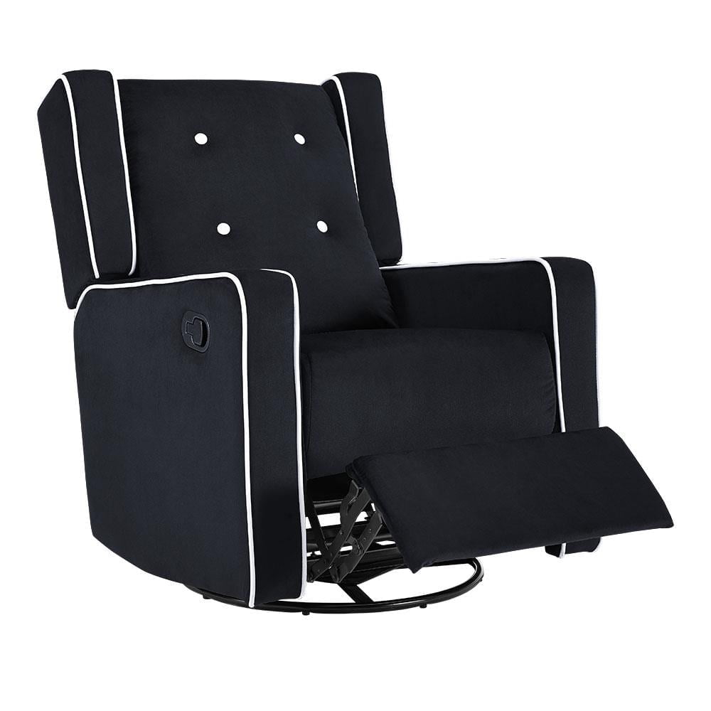 Jnoasmi Rocker Naomi Home Odelia Swivel Glider Rocker Recliner Microfiber, Black ...