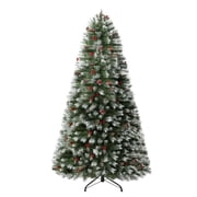 Naomi Home Pre-Lit Artificial Spruce Christmas Tree-Size7.5 ft