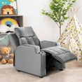 thumbnail image 1 of Naomi Home Sally Deluxe Kids Recliner Chair with Footrest and 2 Cup Holders, Push Back Toddler Recliner, Microfiber, Gray, Ages 3+, 1 of 12