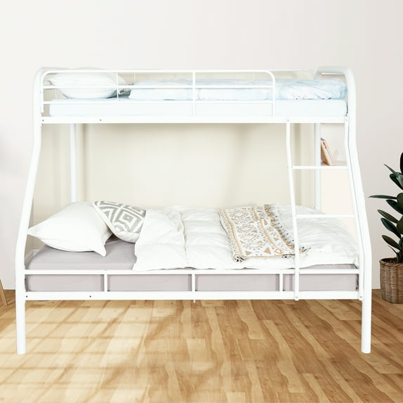 Naomi Home Twin Over Full Metal Bunk Bed, White