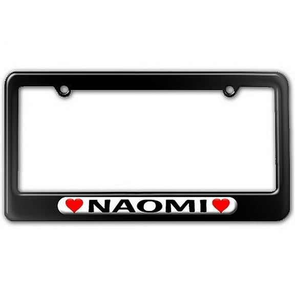 Naomi Love with Hearts License Plate Frame