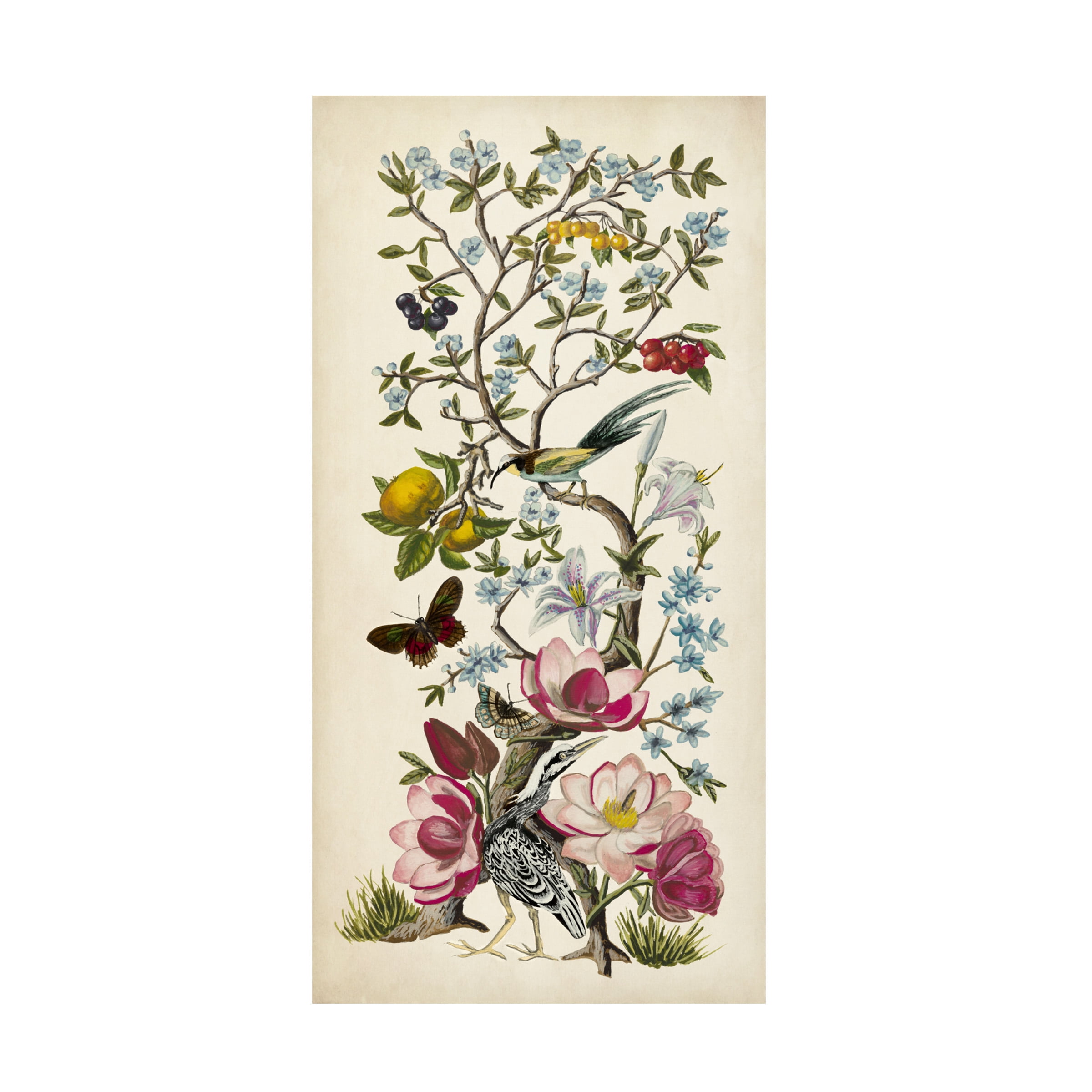 Trademark Fine Art Naomi McCavitt Chinoiserie Natura Ii Canvas Wall Art - 24x47