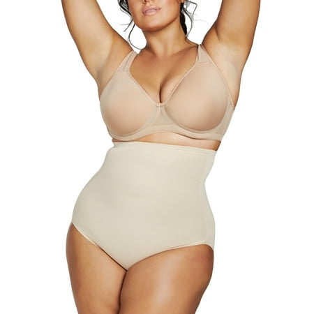Naomi & Nicole Women's Plus Size Comfortable Firm Control High Waist Shaping Brief Shapewear