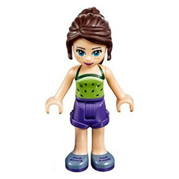 Naomi (Purple Shorts, Lime Top) - LEGO Friends Minifigure (2017)