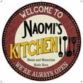 thumbnail image 1 of Naomi's Kitchen 12" Round Metal Sign Bar Game Room Wall Déco 200120040276, 1 of 1
