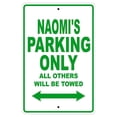 thumbnail image 1 of Naomi's Parking Only All Others Will Be Towed Name Gift Novelty Metal Aluminum 12"x18" Sign, 1 of 1