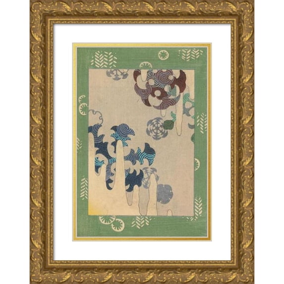 Naosaburō Yamada 18x24 Gold Ornate Framed and Double Matted Museum Art Print Titled - Bijutsukai, Pl.16 (1900)